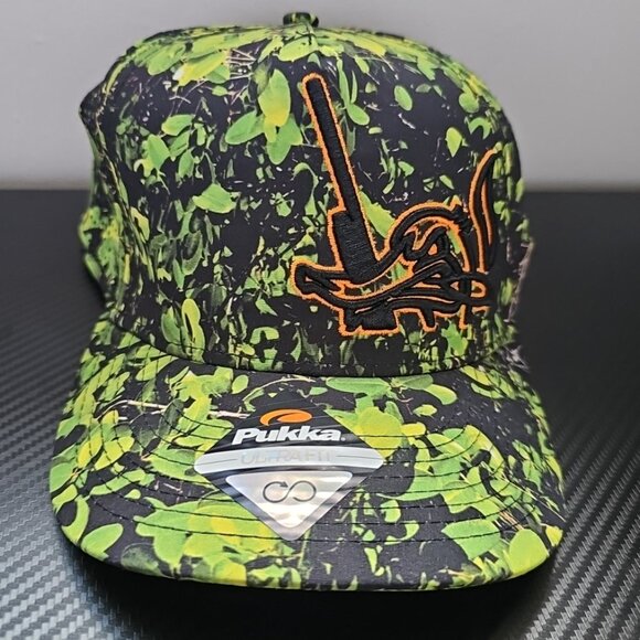 Quack Skins Pukka Ultra Fit Adjustable Camoflauge Green/Black Breathable Hat